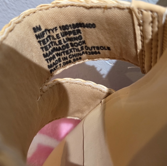 Wild Pair Women's Nifty Natural Raffia Heeled Slip-On, Size 9M - Picture 6 of 9